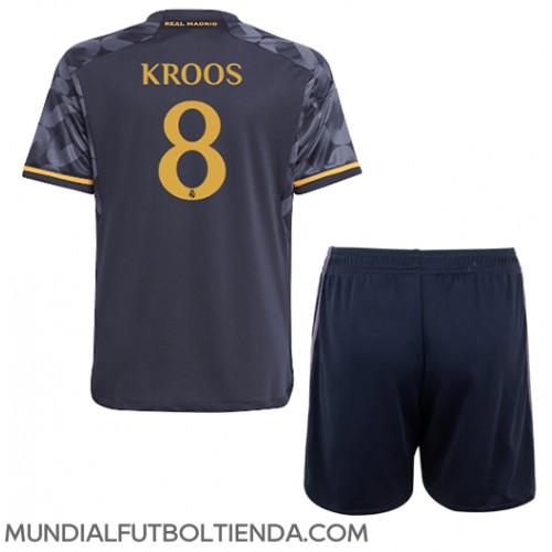 Camiseta Real Madrid Toni Kroos #8 Segunda Equipación Replica 2023-24 para niños mangas cortas (+ Pantalones cortos)